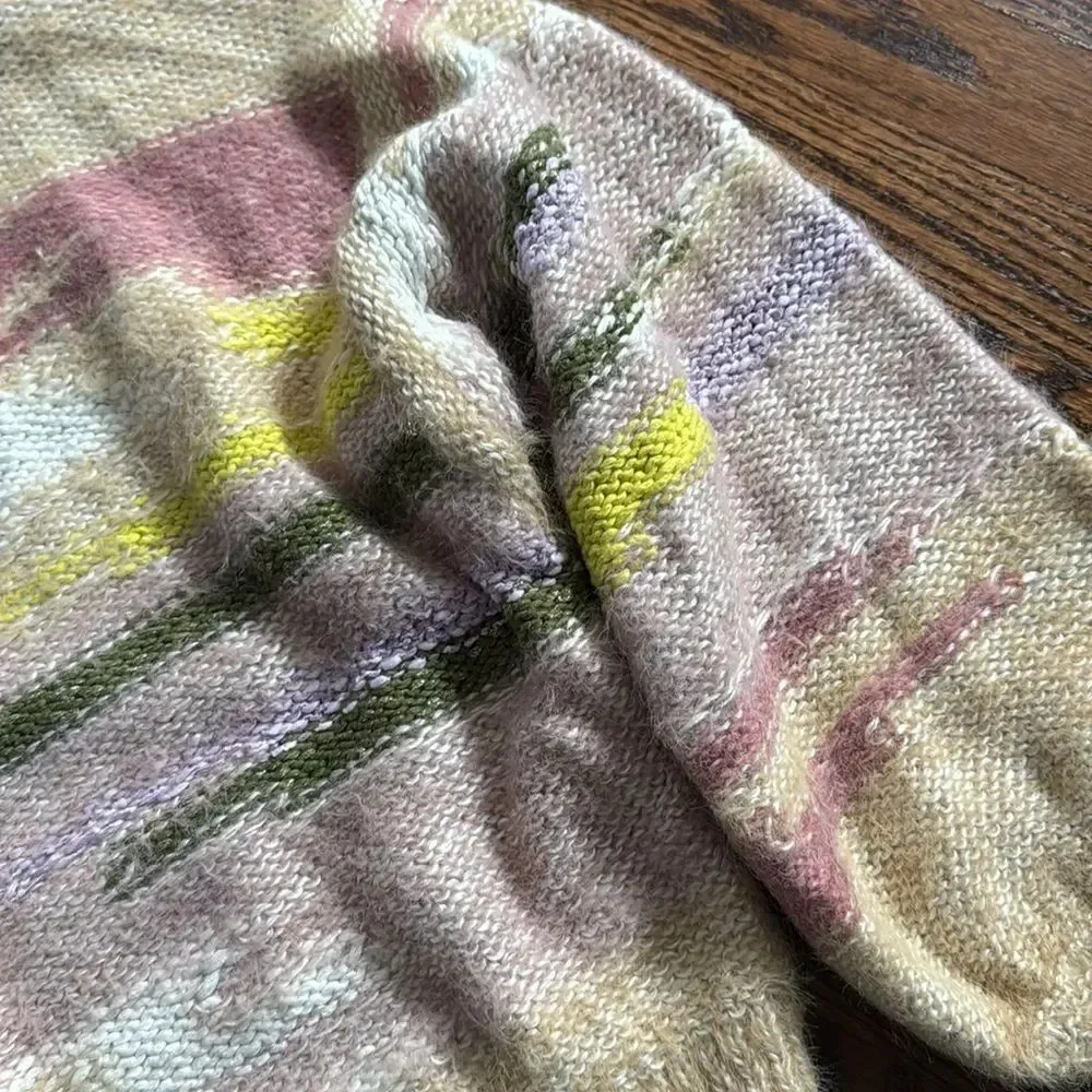Anthropologie Pilcro Boat-Neck Cropped Sweater Multi Color size Large